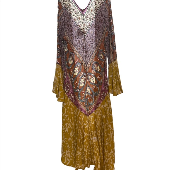 Long floral bell sleeve kimono NWT - Picture 4 of 6